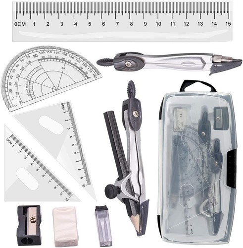 Piece geometry set with - 10-piece,