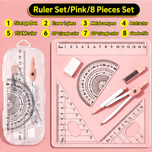 Pcs maths geometry set ruler - pcs,
