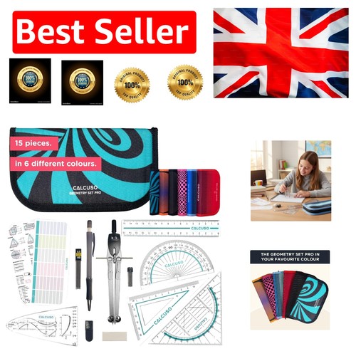 Piece geometry set with - 15-piece,