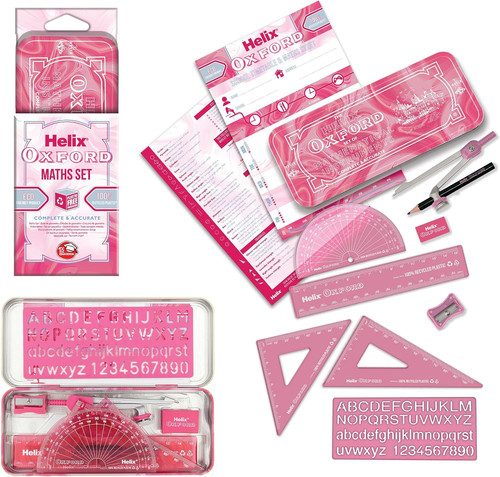 Helix maths set pink marble - helix,