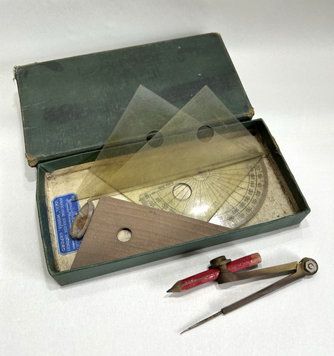 Very old oxford geometry set - very,